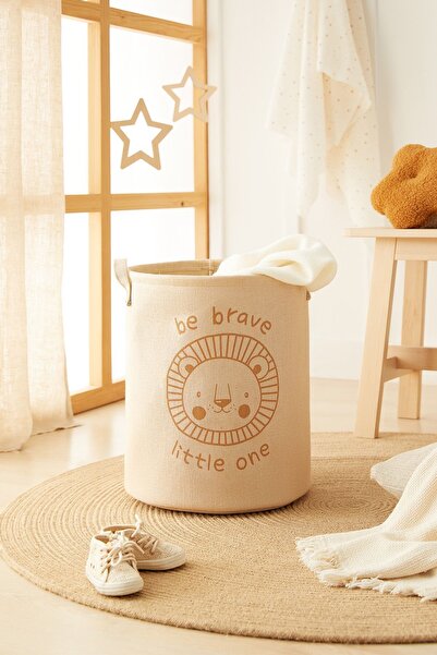 Ocean Home Textile Children's Room Cute Lion Jute Linen Fabric Laundry Organi...