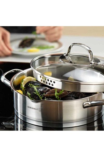 KORKMAZ Steama A1999 8 Piece Cookware Set