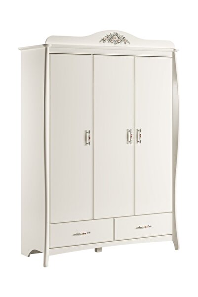 Meltem Prestij Krem Genç Odası Üç Kapılı Dolap