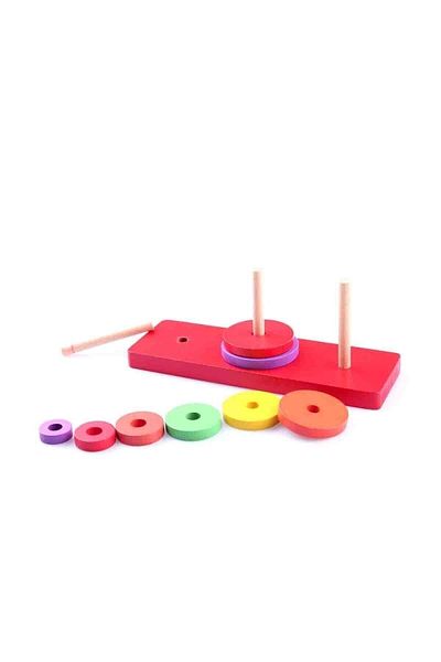 Learning Toys Colorful Wooden Hanoi Towers