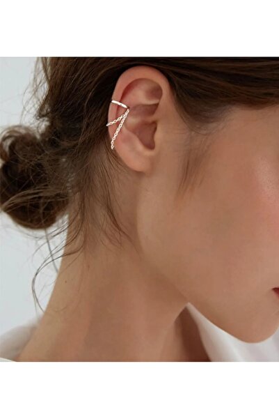 TakıConcept Ear Cuff Deliksiz Küpe, Deliksiz Kıkırdak Küpe, Fake Küpe