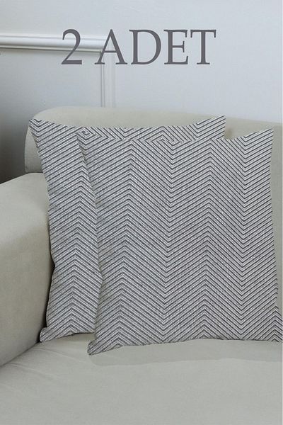 Miracolo Home 43x43 Husă de pernă decorativă din bumbac gri - 2 buc