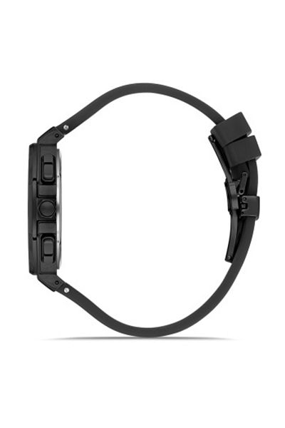 FERRO Black Quartz Silicone 43 mm Men's Wristwatch - Active Functions