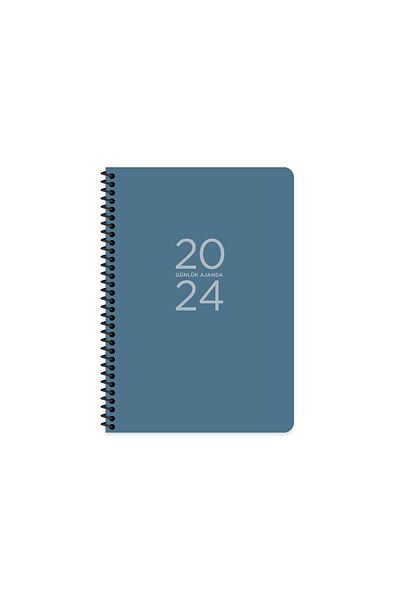 KESKİN COLOR Keskin Color 2024 17*24 Spiral Daily Agenda - Blue