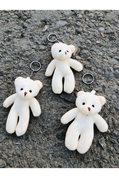 Metler Peluş Ayıcık Anahtarlık Sevimli Peluş Ayıcık Anahtarlık krem Renk 11 C...