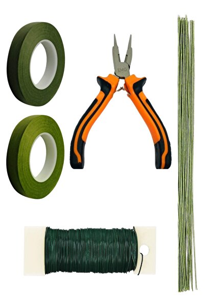roco paper Çiçek Düzenleme Kiti, Çiçek Bandı-1x35metre, Çiçek Teli-0.8mm, Sar...