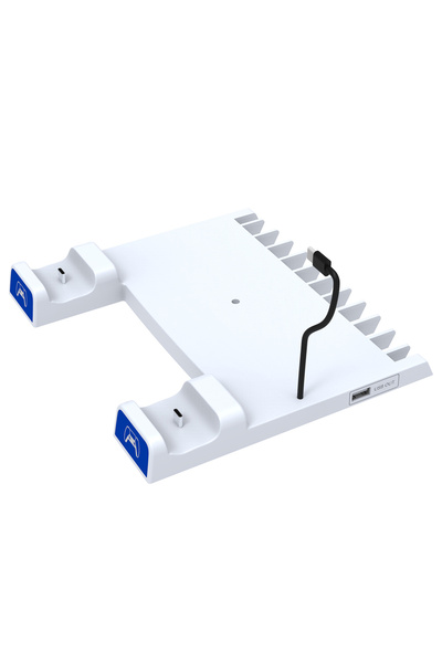 HavuzElektronik PS5 Slim Dijital/PS5 Uyumlu Multifonksiyonel CD Raflı Şarj Istasyonlu Fanlı Soğutucu Stand