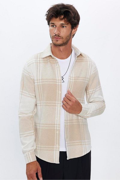 Tudors Мъжка карирана зимна риза Slim Fit Lumberjack
