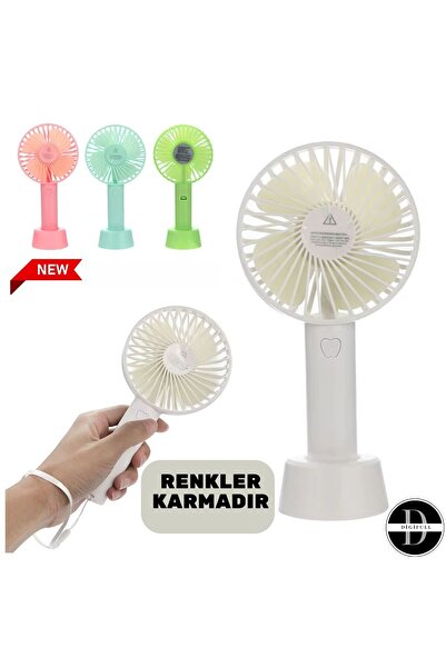 DİGİFULL 3 Kademeli Şarjlı Mini Fan Masa Üstü Vantilatörü Usb Soğutucu Sessiz...