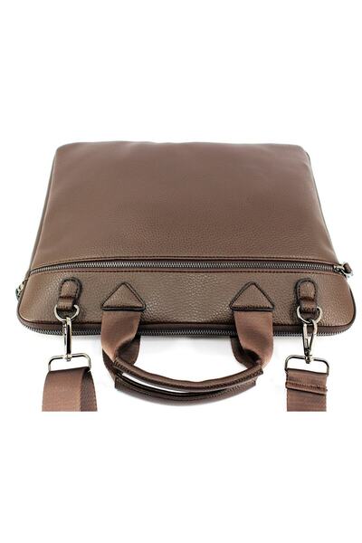 deri,se club Brown Unisex Five Compartment 13 And 14 Inch Laptop And Briefcase