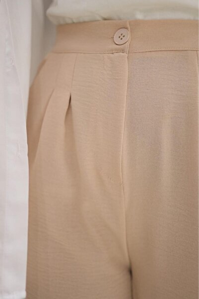 Moda İkra Women's - Elastic Waist Fabric Trousers