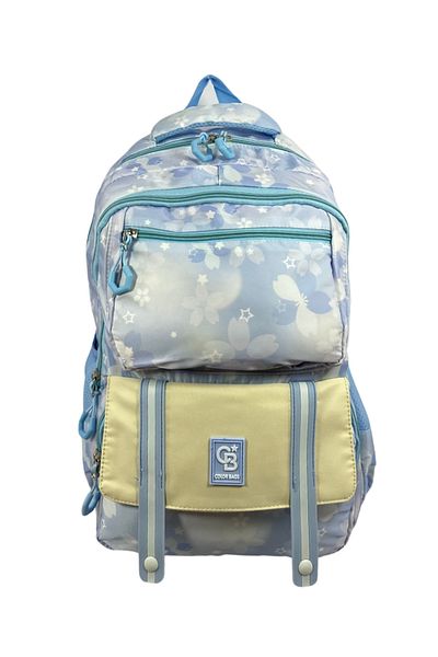 çantavizyon Rucsac Blue Proof Flowers - Pentru Școala Primară și Gimnazială - B24