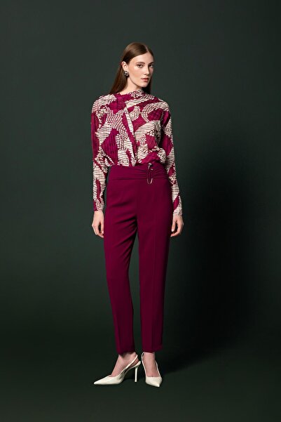 KAMEYA GÜMÜŞ AKSESUARLI KLASİK PANTOLON 25W20631