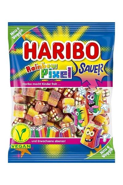 Haribo Rainbow Pixel Sauer Veggie 160 gr