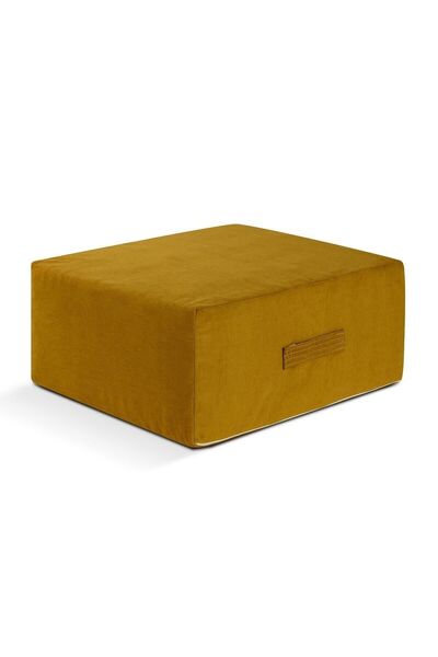 Mavi Ay Yatak Tokyo Katlanır Yatak Ve Puf 2'si 1 Arada - Hardal - 80x180 - Po...