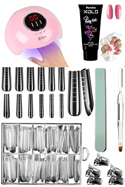 xolo Evde Kalıcı Oje Yapma Tırnak Uzatma Seti Polijel 60 Parça Set