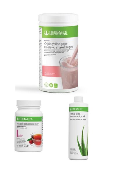 Herbalife Set / Beyazçikolata-ahududu Shake 550 Gr. - Aloe 473 Ml. Yada Mango...
