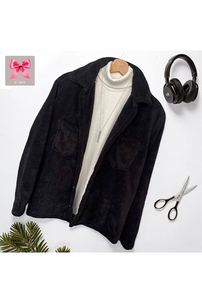 Fifty Color Μαύρο βελούδινο μπουφάν Fiftycolor Unisex