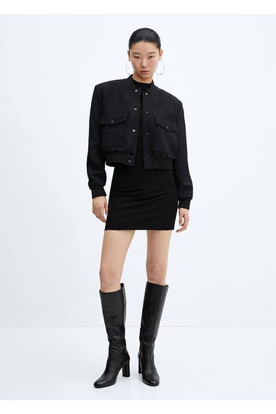 MANGO Woman Zippered Knotted Dress