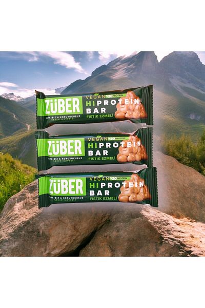 Züber High Protein Vegan Peanut Butter Bar - 45g X 3 Pieces