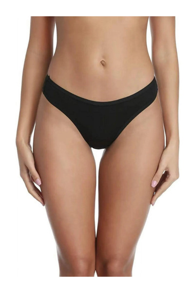 Adeniz Bikini negru din bumbac-lycra pentru femei - pachet de 2 chiloți slip