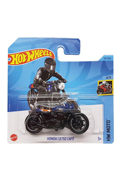 HOT WHEELS سيارات عادية واحدة بمقياس 1/64 HKK34 Hw Moto / Honda CB750 Cafe White