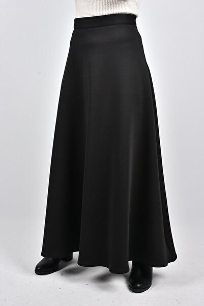 moda caddesi تنورة سكوبا طويلة بسحاب مخفي