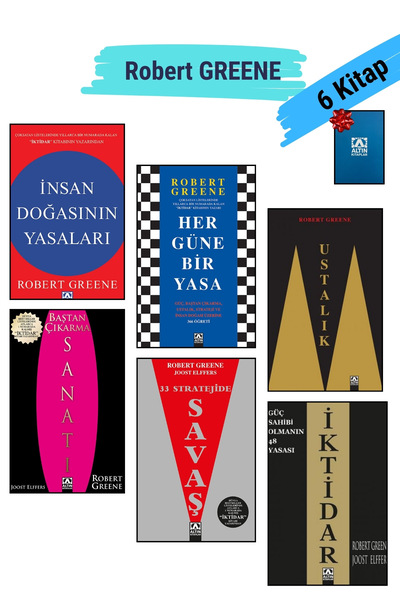 Altın Kitaplar Robert GREENE 6 Kitap Seti, Kişisel Gelişim Kitap Seti, Not De...