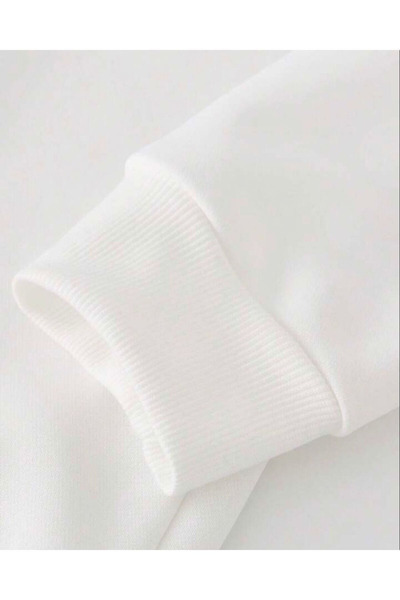 EFFRENATU Kışlık Unisex Siyah Baskılı Penye Eşofman Takımı