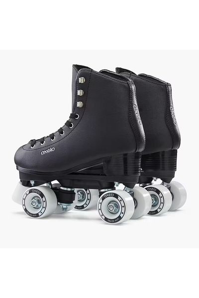 DOGASTR Skates Four Wheels - Black - Quad 100 Oxelo