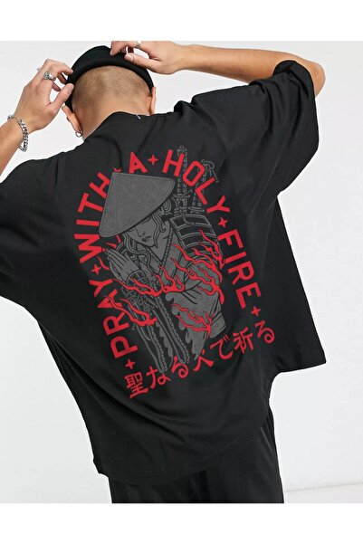 Ghedto Μπλουζάκι Unisex Holypray Oversize Μαύρο