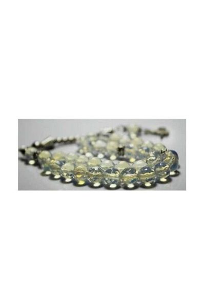 RD EKOAVM Natural Stone Rosary Facet Cut Opal Stone Rosary