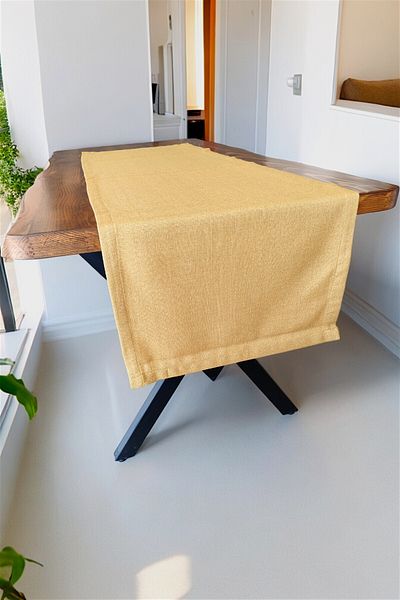 Soyoe Vintage Natural Runner Tablecloth - American Service, 40x140