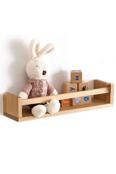 The N Wood Montessori Kitaplık Çocuk Bebek Odası Duvar Rafı Ahşap Kitaplık