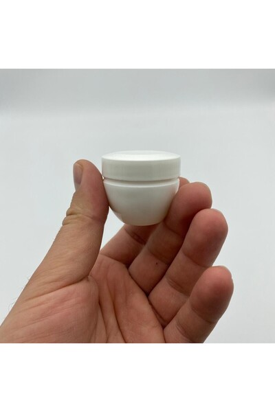 Güvenç Ambalaj 100 Adet - 20ml Krem Kavanozu - 20cc Kozmetik Kutusu - Plastik Beyaz