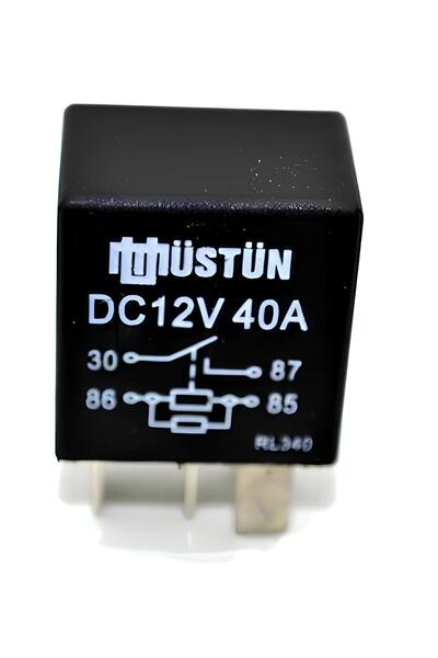 Üstün Mikro Röle 12v 40a 4p 4 Fişli Dirençli Çift Platin