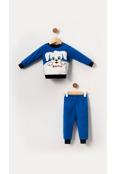 Bubito Mini Dog Fleece Winter Suit for Baby Boy and Child - Blue