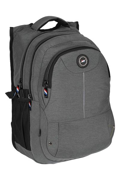 Relaxion Gray Water Resistant Daily School Backpack with Padded Back Structure
