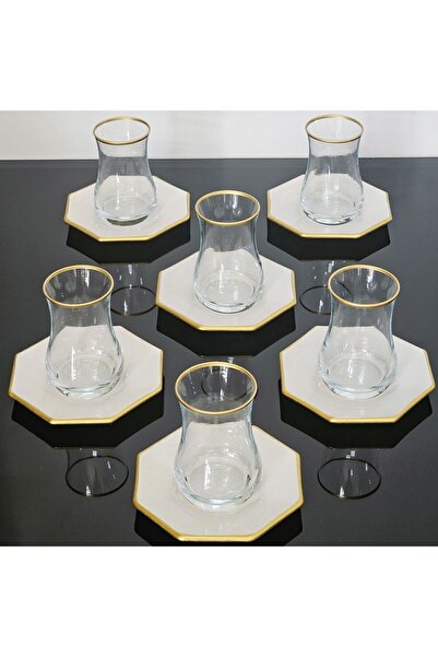 Barok Cream Color 12 Piece Tea Set