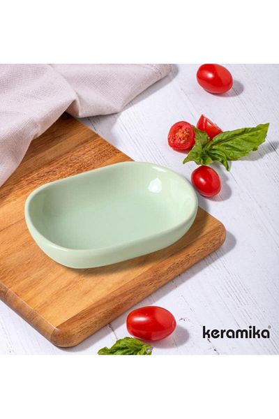 Keramika Nile Green Noyan Boat Snack Bowl - 11 Cm, 6-piece Msh