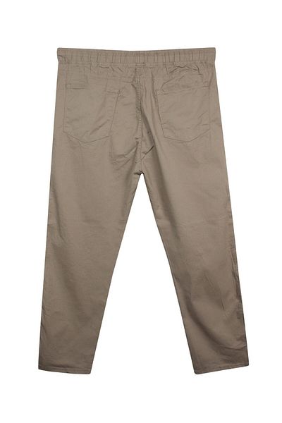 marufshop Ανδρικό παντελόνι Gabardine Plus Size - 100-180 κιλά Μπεζ, με κορδόνια