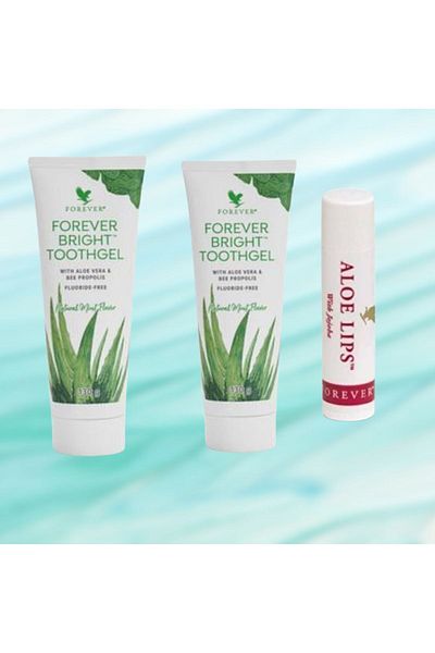 Forever Bright Aloe Toothpaste - 2 Pieces and Aloe Lips - 1 Piece
