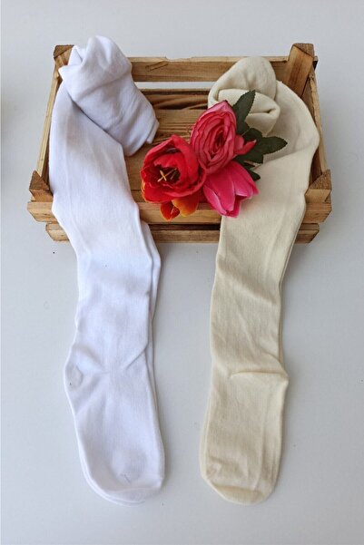 pazariz Çocuk Külotlu Çorap Krem -beyaz 2 Li