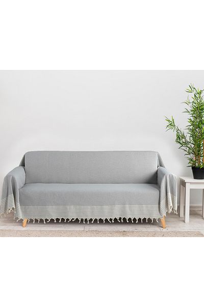 Kubalhome King Size Gray Organic Buldan Cloth That Knits Her Arms 180 X 300 Cm Sofa Sofa Diwan Sofa Bed Cover