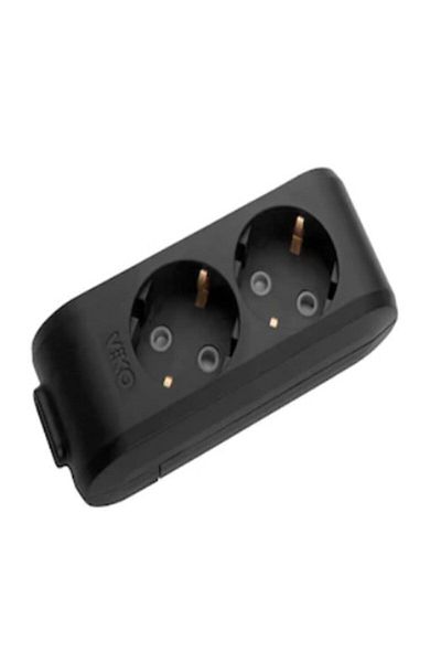 VİKO Multi-let 2 Port Black Wireless Child Protected Group Socket