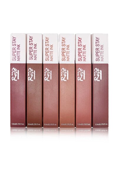 Roesıa Rose Cosmetics Rose Süper Stay Matte 6 Lı Likit Ruj Seti