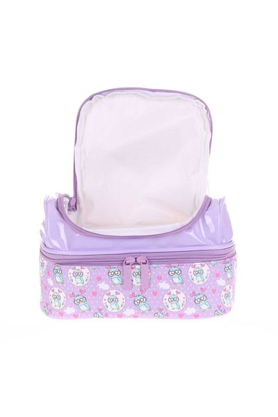 Kids Kaukko Kids&Love Rucsac pentru hrană cu paiete-Brevet Bufniță L7101