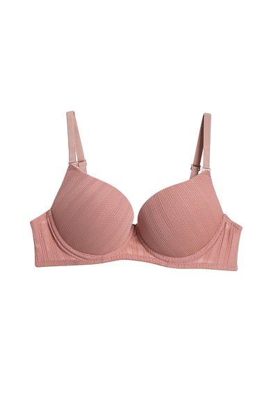 Cansoy Sutien cu model răsucit de culoare pulbere - 624