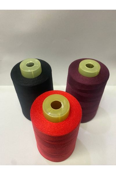 MUTLU İPLİK Set of 3 Sewing Thread 120 No 5000m Polyester