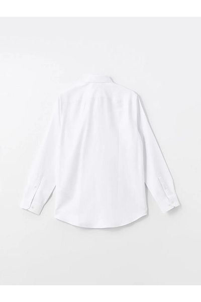 LC Waikiki Lcwaikiki Formal Buxe White Slim Fit Long Sleeve Dobby Shirt for Men